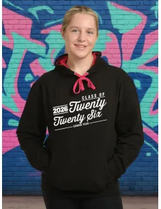 Stand out with our contrast Leavers Hoodies, perfectly accented colours.