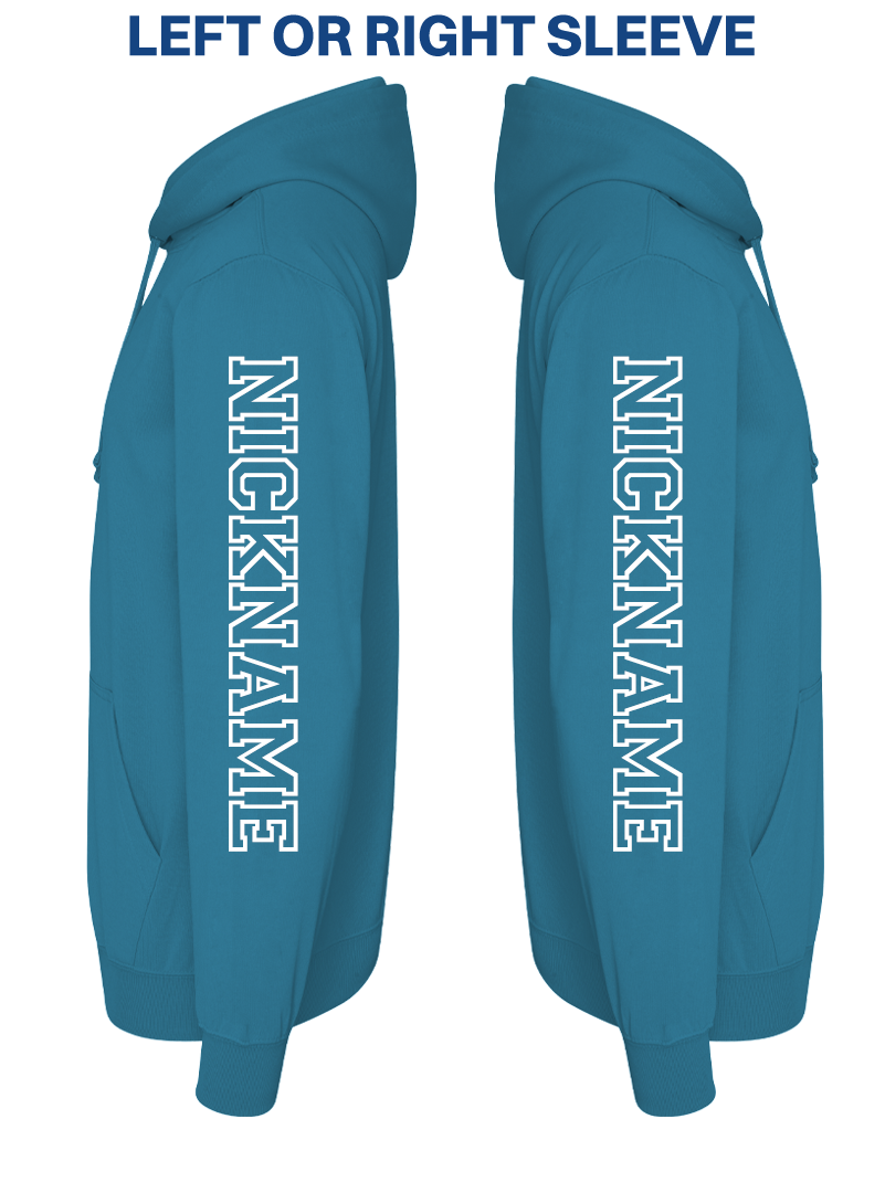 nicknames printed on the left of right sleeves