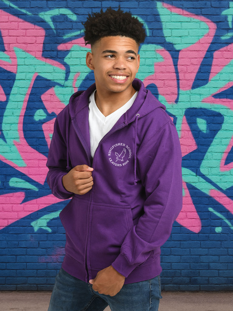 Zipped leavers hoodies