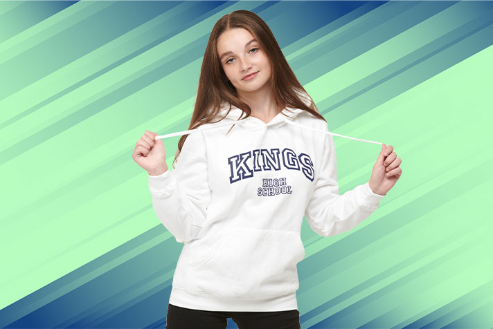a huge choice of leavers hoodies and design options