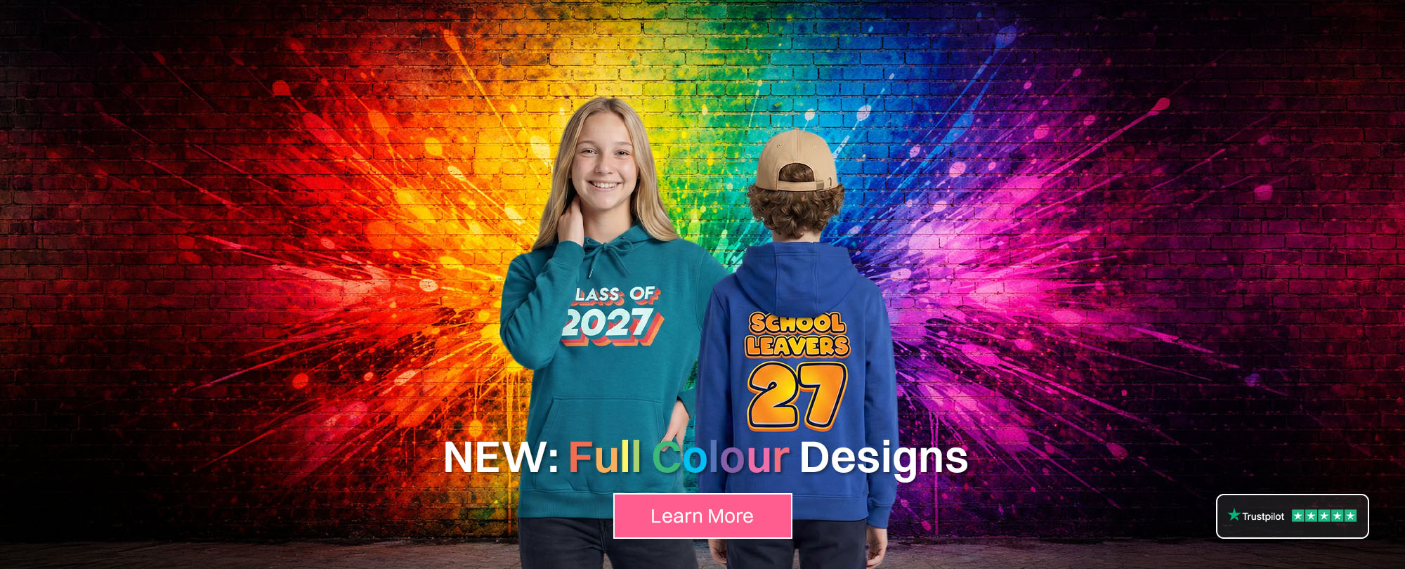 Full Colour Leavers Hoodie Designs - new designs with unlimited colours