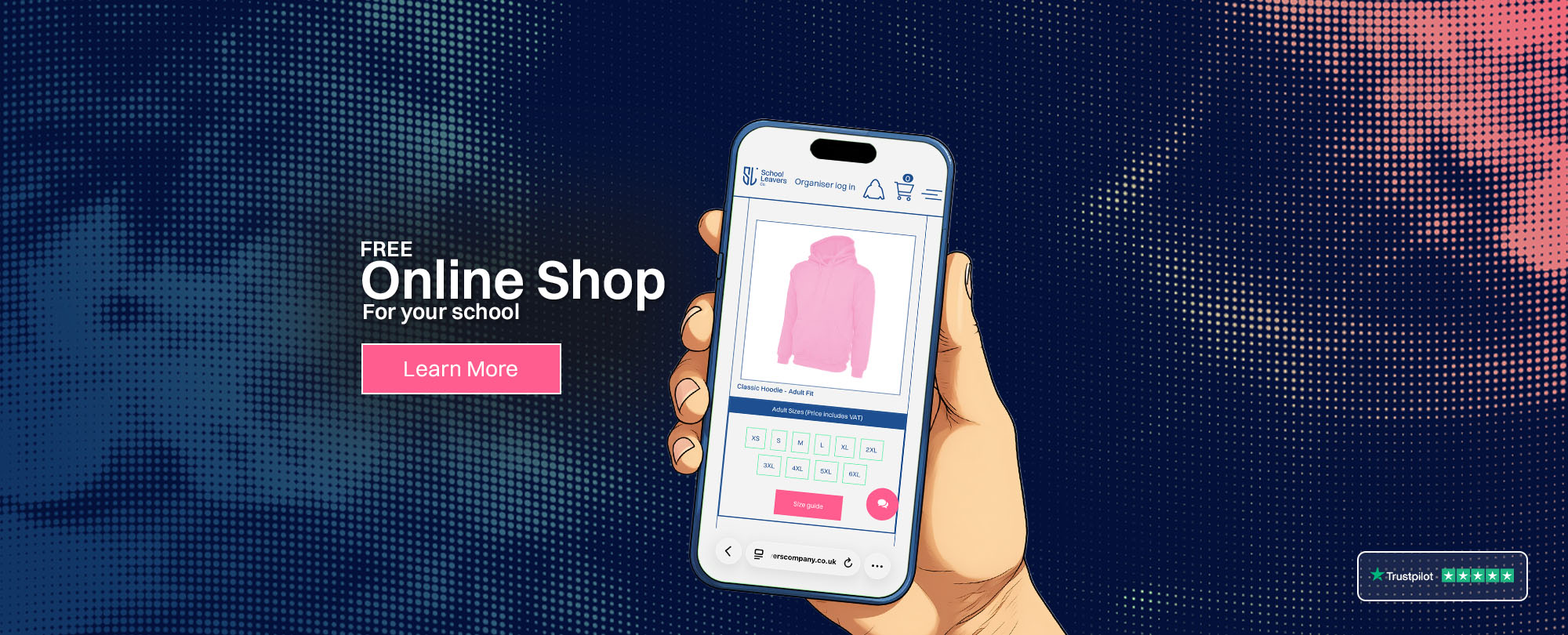 Free online shop for your school leavers hoodies