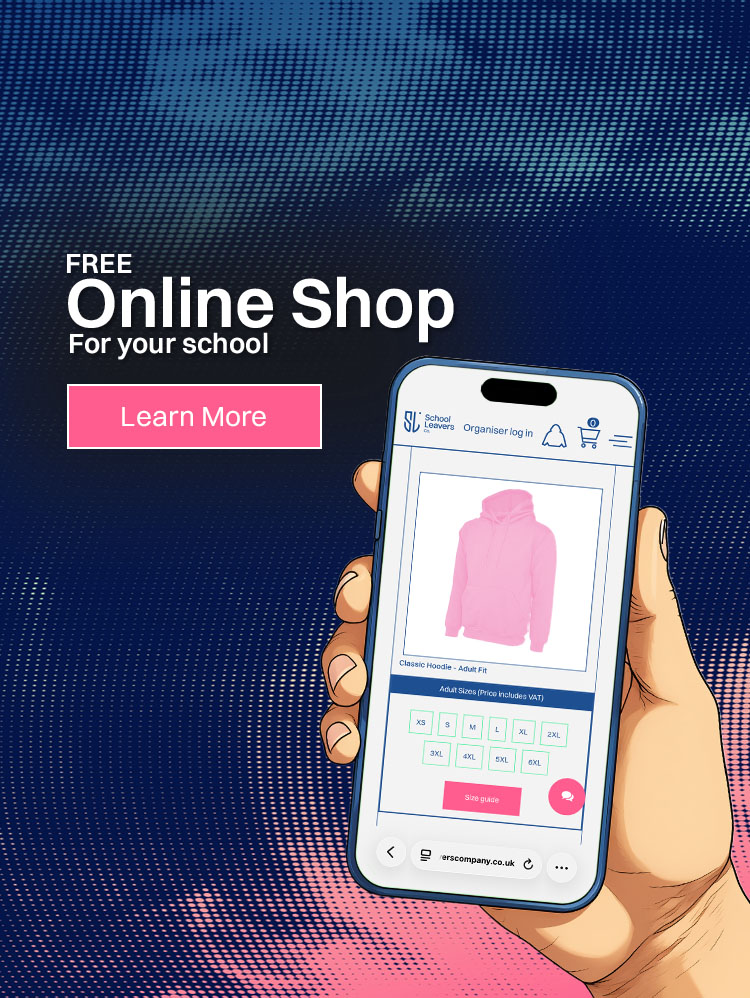 Free online shop for your school leavers hoodies