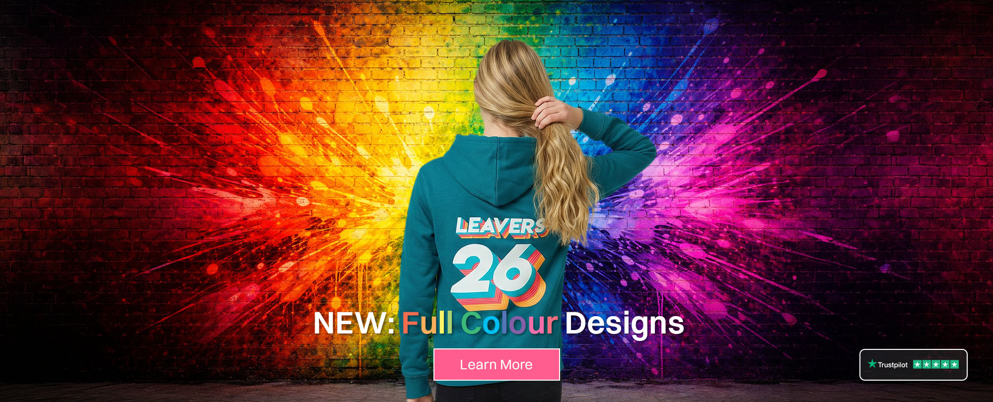 Full Colour Leavers Hoodie Designs - new designs with unlimited colours