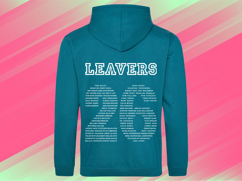 Great Classic Designs for Leavers Hoodies