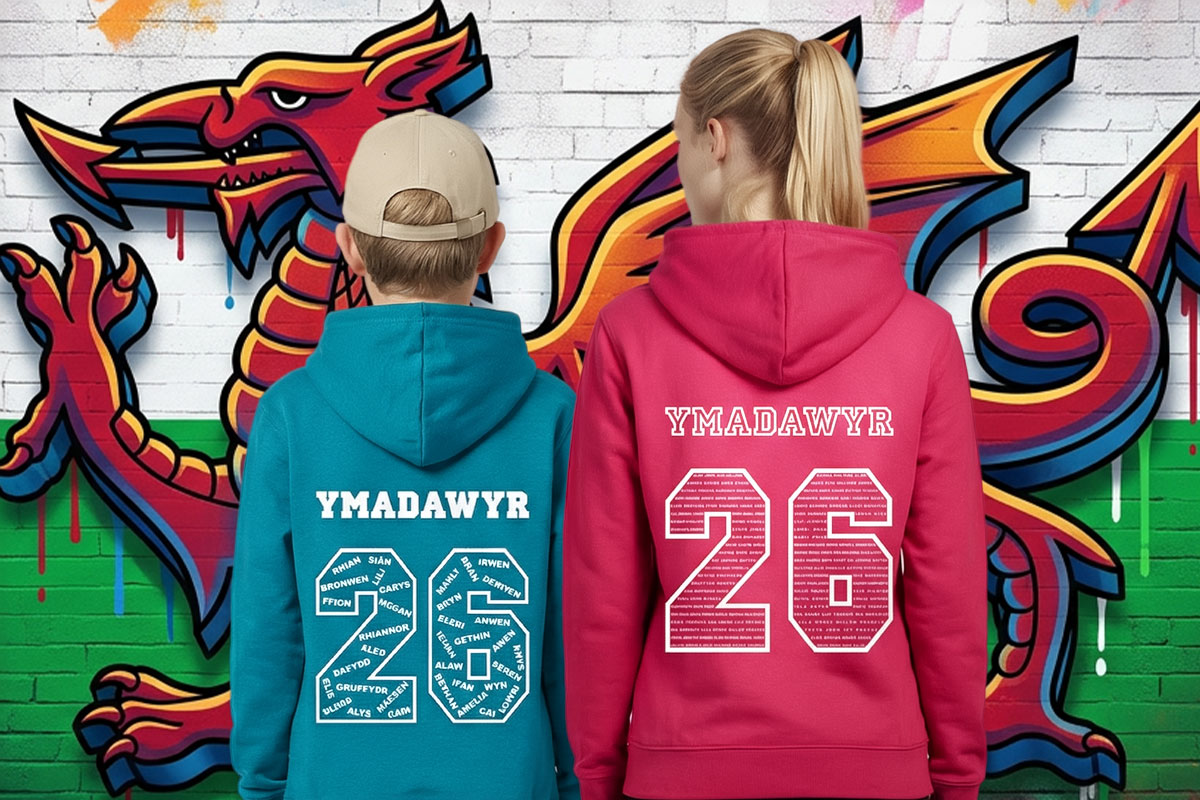 Hoodies specially created for the students of Wales