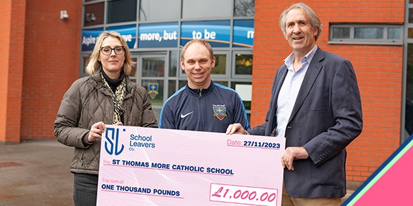 School Leavers Company Donates £1000 to St Thomas More Catholic School Hardship Fund